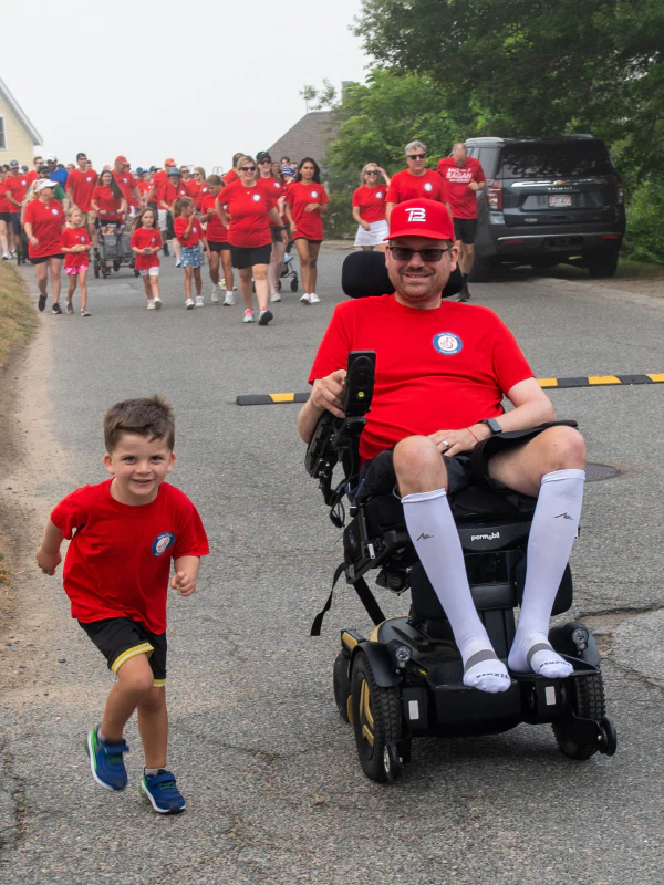 chuck and charlie at the front of the chucklings walk